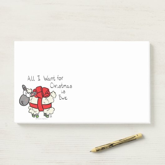 おもしろい休日かわいい羊のクリスマスの漫画 ポストイット (デスク)