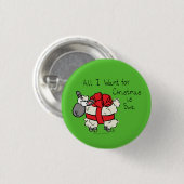 おもしろい休日かわいい羊のクリスマスの漫画 缶バッジ (正面&裏面)