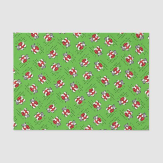 おもしろい休日かわいい羊のクリスマスの漫画 薄葉紙 (正面)