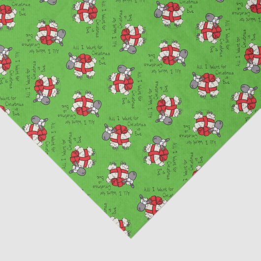 おもしろい休日かわいい羊のクリスマスの漫画 薄葉紙 (詳細)