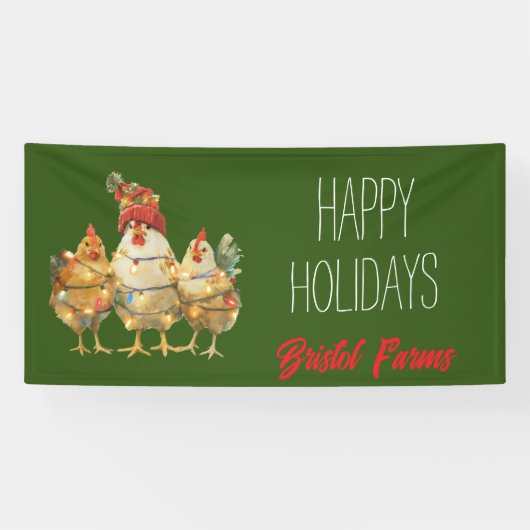 おもしろい休日チキンカスタマイズ 横断幕 (横)