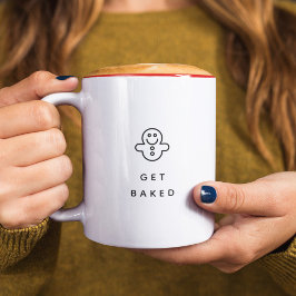 おもしろい休日引用文ゲットミニマ焼いたリスト ツートーンマグカップ