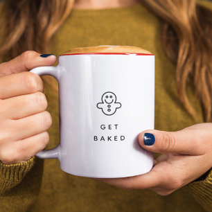 おもしろい休日引用文ゲットミニマ焼いたリスト ツートーンマグカップ