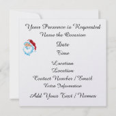 おもしろい休日 – クリスマスドロップイン招待状 招待状 (裏面)