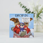 おもしろい休日 – クリスマスドロップイン招待状 招待状 (スタンド正面)