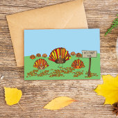 おもしろい休日、感謝祭トルコ漫画 カード