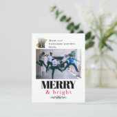 おもしろい会社写真メリー明るいクリスマス シーズンカード (スタンド正面)