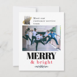 おもしろい会社写真メリー明るいクリスマス シーズンカード
