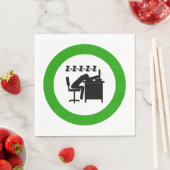 おもしろい会社員は机で寝ている スタンダードランチョンナプキン (インサイチュ)