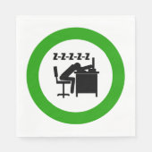 おもしろい会社員は机で寝ている スタンダードランチョンナプキン (正面)