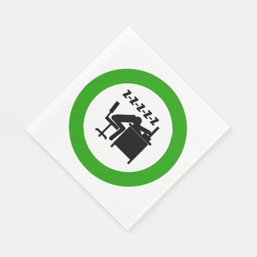 おもしろい会社員は机で寝ている スタンダードランチョンナプキン (角)