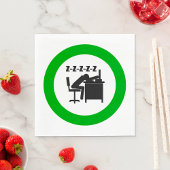 おもしろい会社員は机で寝ている スタンダードランチョンナプキン