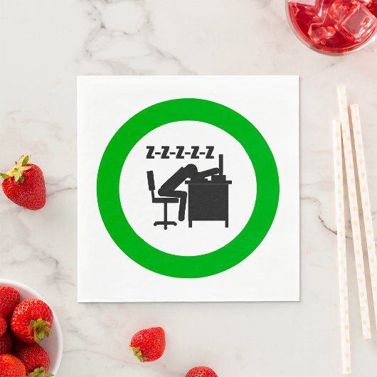 おもしろい会社員は机で寝ている スタンダードランチョンナプキン