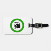 おもしろい会社員は机で寝ている ラゲッジタグ (正面横)