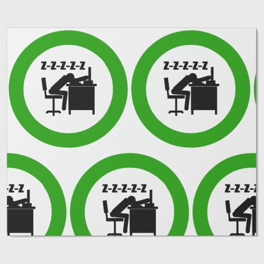 おもしろい会社員は机で寝ている ラッピングペーパー (フラット)