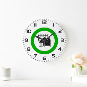 おもしろい会社員は机で寝ている ラージ壁時計