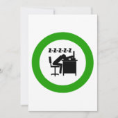 おもしろい会社員は机で寝ている 招待状 (正面)