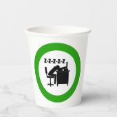 おもしろい会社員は机で寝ている 紙コップ (正面)