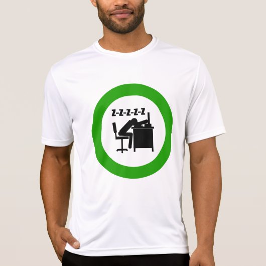 おもしろい会社員は机で寝ている Tシャツ (正面)