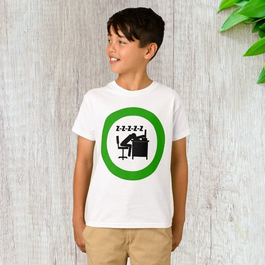 おもしろい会社員は机で寝ている Tシャツ