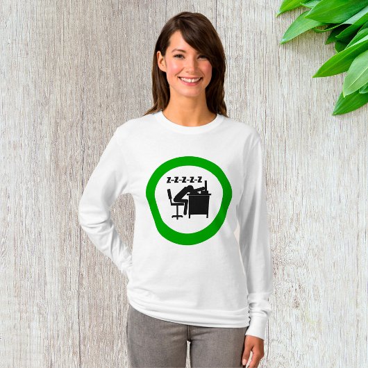 おもしろい会社員は机で寝ている Tシャツ
