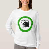 おもしろい会社員は机で寝ている Tシャツ (正面)