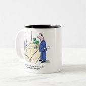 おもしろい会社員 ツートーンマグカップ (正面左)