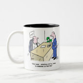 おもしろい会社員 ツートーンマグカップ (左)