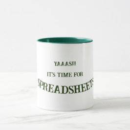 おもしろい会計士データアナリストHappy Spreadsheet Tea マグカップ