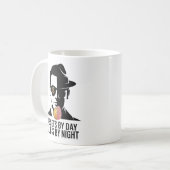 おもしろい会計士 資産 アリバイ 真犯人Tシャツ コーヒーマグカップ (正面左)