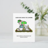 おもしろい会計所得税アドバイス ポストカード (スタンド正面)