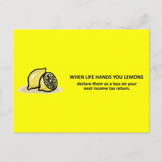 おもしろい会計所得税アドバイス ポストカード (正面)