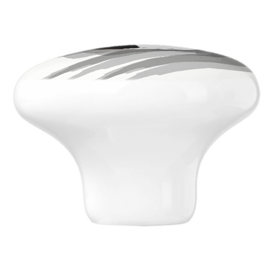 おもしろい伝統的白黒サッカーボールスクイグル セラミックノブ (側面)