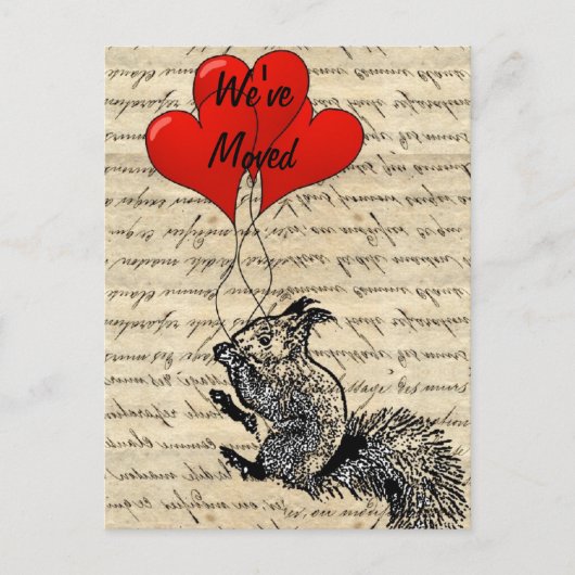 おもしろい住所変更 案内ポストカード (正面)