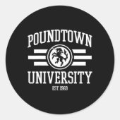 おもしろい体操ユーモアパウンドタウン大学の体操とリフト ラウンドシール (正面)