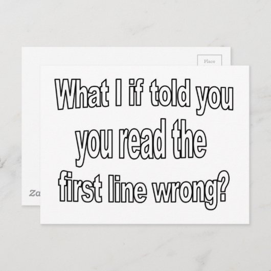 おもしろい何もし引用文 ポストカード (正面/裏面)