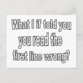 おもしろい何もし引用文 ポストカード (正面)