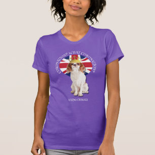 おもしろい何コロネーションキングチャールズスパニエル犬 ユニセックス Tシャツ