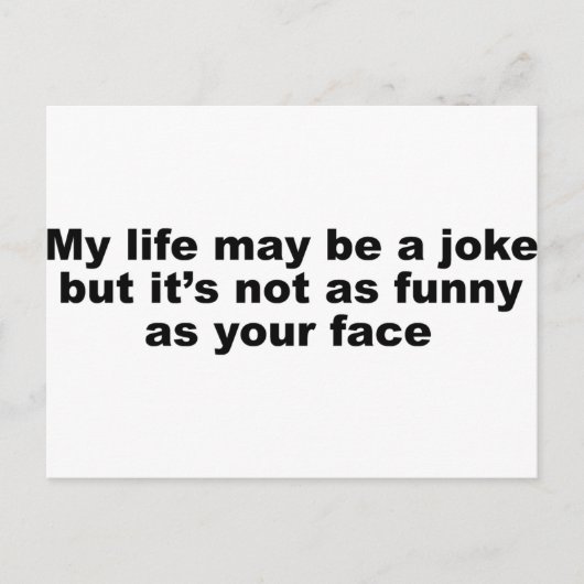 おもしろい侮辱スローガン! ポストカード (正面)