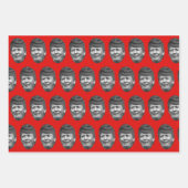 おもしろい保アメリカトランプ無料ホリデー ラッピングペーパーシート (正面3)