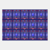 おもしろい保アメリカトランプ無料ホリデー ラッピングペーパーシート (正面)