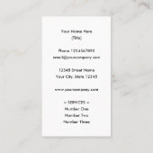 おもしろい保カスタムCalmの名刺テンプレート 名刺 (裏面)