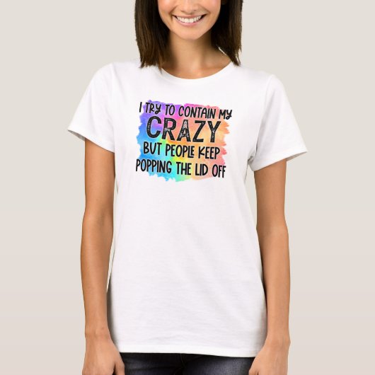 おもしろい保デザイン-T型 Tシャツ (正面)