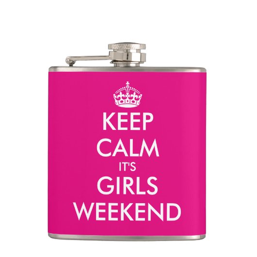 おもしろい保女の子の週末お尻フラスコ フラスク (正面)