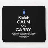 おもしろい保性穏やかな1型2型糖尿病戦争 マウスパッド (正面)