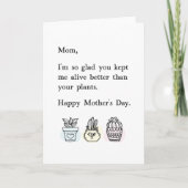 おもしろい保母の日に生きてる カード (正面)