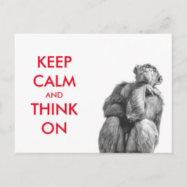 おもしろい保考えCalm and On Chimpanzee ポストカード