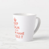 おもしろい保落ち着いて小さなラテマグカップ カフェラテマグ (右アングル)