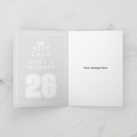 おもしろい保誕生日26番目のミームカーカスタムド カード (内部)