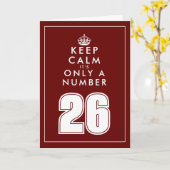 おもしろい保誕生日26番目のミームカーカスタムド カード (黄色い花)